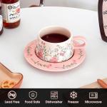 Adorable Pink Rabbit Mug with Saucer Set