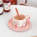 Adorable Pink Rabbit Mug with Saucer Set