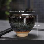 Colorful Handmade Ceramic Teacup Set of 6