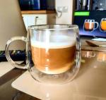 12oz Double Walled Glass Coffee Mugs (2-Pack)