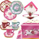 Floral Disposable Tea Party Set for All Ages
