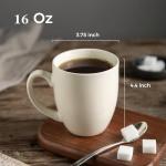 Set of 6 Large Light Beige Coffee Mugs