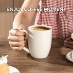 Set of 6 Large Light Beige Coffee Mugs