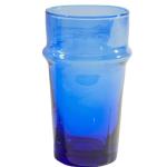 Blue Handblown Moroccan Stackable Glass Set of 6