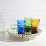 Blue Handblown Moroccan Stackable Glass Set of 6