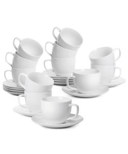 Porcelain Tea Cups and Saucers Set of 12
