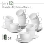 Porcelain Tea Cups and Saucers Set of 12