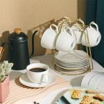 Porcelain Tea Cups and Saucers Set of 12