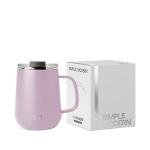 Modern Travel Coffee Mug with Handle - 12oz Lavender