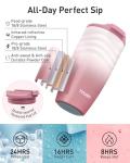16 oz Insulated Travel Coffee Mug - Rose