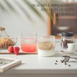 KEMORELA 18 Oz Clear Glass Coffee Mugs - Set of 2