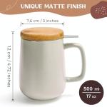 Lemuro Infuser Tea Mug with Lid, 17 oz