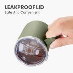 12oz Insulated Travel Mug with Handle - Army Green
