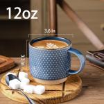 Stackable Ceramic Coffee Mugs Set of 4