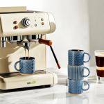 Stackable Ceramic Coffee Mugs Set of 4