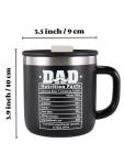 HottKiiper Gifts for Dad, Father's Day Gifts from Daughter Son, BEST DAD EVER Mug 14 Oz Insulated Tumbler with Lid, Birthday Christmas Gift for Him, Grandpa, Husband, Boyfriend (Classic, Black 14oz)