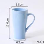 Arawat 17 OZ Light Blue Ceramic Coffee Tea Cup with Lid Strainer and Spoon Coffee Mug with Strainer Portable Large Travel Ceramic Loose Leaf Tea Infuser Mug with Lid