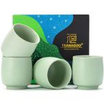 TEANAGOO Japanese Tea Cups, Chinese Tea Cup, 7.2Oz / 205 Ml, Ceramic Tea Cups for Adults, Ceramic Cups no Handles, Japanese Cups, Matcha Cup, Lt.Green, 4 Pcs/Box, H8