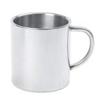 Maxam Double-Walled Stainless-Steel Coffee Mug with Handle (15 Ounces)