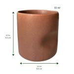 Jenry Home Handleless Ceramic Mug, Hand-Painted, 11 oz, Set of 1, Soft Brown, JH001