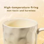 slsgwoc Porcelain Coffee Mugs Set of 6 with Hand Pinch Texture, Non-toxic, Stylish Gift 13 OZ Ceramic Coffee Tea Milk Coco Mug, Microwave and Dishwasher Safe (Multicolor)