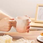 slsgwoc Porcelain Coffee Mugs Set of 6 with Hand Pinch Texture, Non-toxic, Stylish Gift 13 OZ Ceramic Coffee Tea Milk Coco Mug, Microwave and Dishwasher Safe (Multicolor)