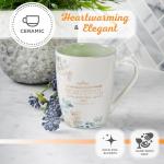 Christian Art Gifts Ceramic Encouraging Coffee and Tea Mug for Women: Made Everything Beautiful - Ecclesiastes 3:11 Inspiration Bible Verse for Hot and Cold Beverages, White and Sage Green, 12 oz.