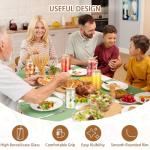 PeacePeo 16 OZ Glass Cups with Lids and Straws, 20 Set Can Beer Glass Cups with Bamboo Lids Cute and Reusable Drinking Glasses with Lid Ice Coffee Glasses Great for Beer, Cocktail, Tea and Latte