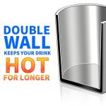 luvtree 400ml Insulated 304 Stainless Steel Coffee Mug, Double-Wall Vacuum Travel Tumbler, Shatterproof for Camping, Office, and Outdoor - Durable, Perfect for Hot and Cold Drinks.