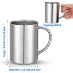 luvtree 400ml Insulated 304 Stainless Steel Coffee Mug, Double-Wall Vacuum Travel Tumbler, Shatterproof for Camping, Office, and Outdoor - Durable, Perfect for Hot and Cold Drinks.