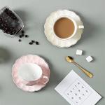 fanquare Vintage Yellow Tea Cup with Spoon, 7oz Single Coffee Cup and Saucer, Porcelain Tea Cup for Espresso, Cappuccino (FKT0513D)