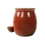 Wake and Bake Coffee Mug Novelty Glazed Ceramic Coffee Pot Shaped Cup with Ergonomic Handle Dishwasher Microwave Safe Fathers Day Halloween Christmas Gifts for Coffee Lovers (with Filters) (red)