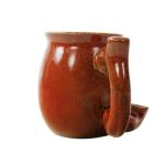 Wake and Bake Coffee Mug Novelty Glazed Ceramic Coffee Pot Shaped Cup with Ergonomic Handle Dishwasher Microwave Safe Fathers Day Halloween Christmas Gifts for Coffee Lovers (with Filters) (red)