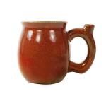 Wake and Bake Coffee Mug Novelty Glazed Ceramic Coffee Pot Shaped Cup with Ergonomic Handle Dishwasher Microwave Safe Fathers Day Halloween Christmas Gifts for Coffee Lovers (with Filters) (red)