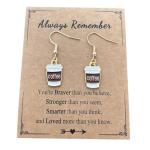 Coffee Dangle Earring Golden Plated Coffee Mug Dangle Earring for Women Colleague