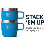 YETI Rambler 6 oz Stackable Mug, Stainless Steel, Vacuum Insulated Espresso/Coffee Mug, 2 Pack, Big Wave Blue