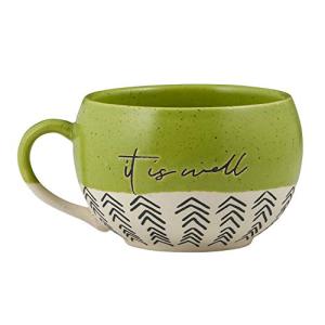 Creative Brands It Is Well Stoneware Mug, 16-Ounce, It Is Well