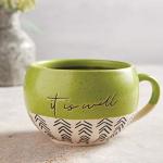 Creative Brands It Is Well Stoneware Mug, 16-Ounce, It Is Well