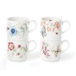 Lenox 890451 Butterfly Meadow 4-Piece Stacking Mug Set