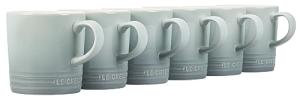 Le Creuset Stoneware Set of 6 London Mugs, 12 oz. Each, Sea Salt