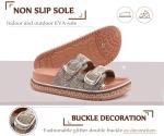 Sparkly Rhinestone Arch Support Sandals for Summer