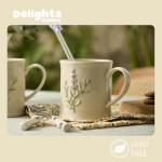 Elegant Sage Botanical Ceramic Mug - 12oz