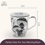 Black and White Celestial Boho Coffee Mug