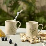 Elegant Sage Botanical Ceramic Mug - 12oz