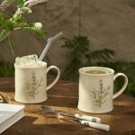 Elegant Sage Botanical Ceramic Mug - 12oz
