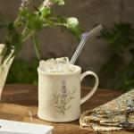 Elegant Sage Botanical Ceramic Mug - 12oz