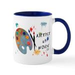 Artist At Work Ceramic Coffee Mug - 11 oz