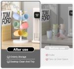 Bamboo Coffee Mug Holder with Stand - White