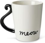 Black Cat Ceramic Coffee Mug: Hand Printed Designs, 12oz