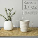 Bosmarlin Stackable Ceramic Coffee Mugs Set of 6